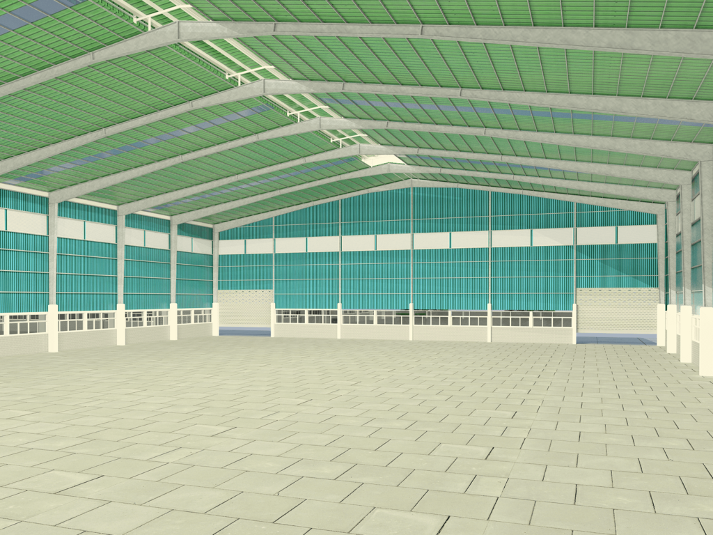 Bên trong nhà xưởng