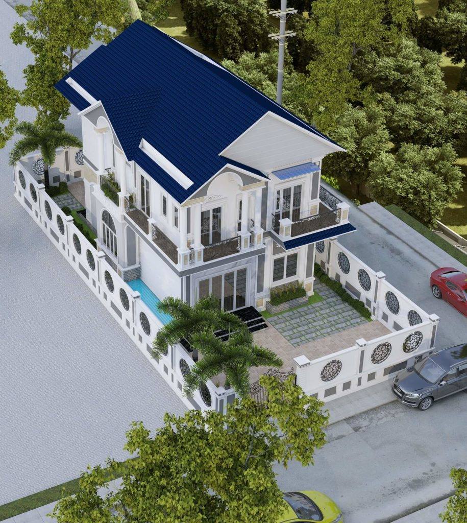 Thiết kế nhà phố hiện đại vuông vức, tối giản