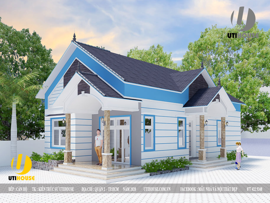 Thiết kế phố hiện đại đẹp, chấm phá bằng chi tiết cổ điển