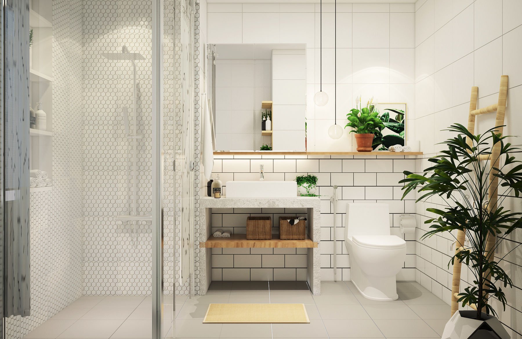 Thiết kế mẫu nhà vệ sinh gần gũi với thiên nhiên