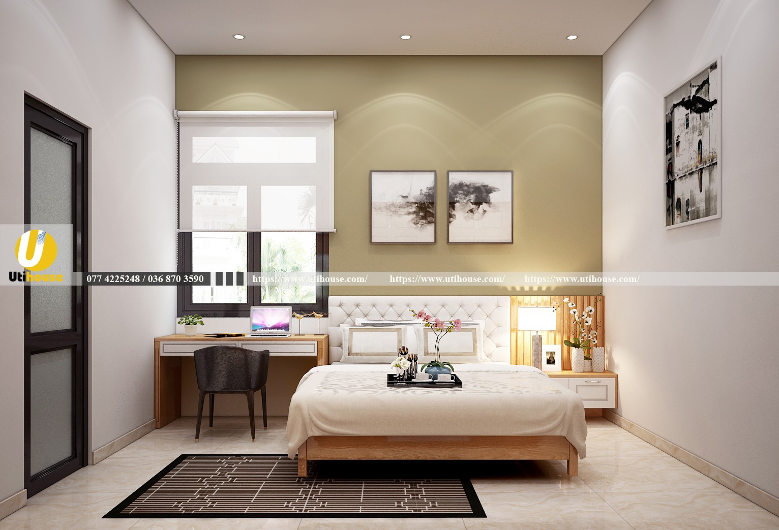 Phòng ngủ cho người yêu thích sự tươi trẻ