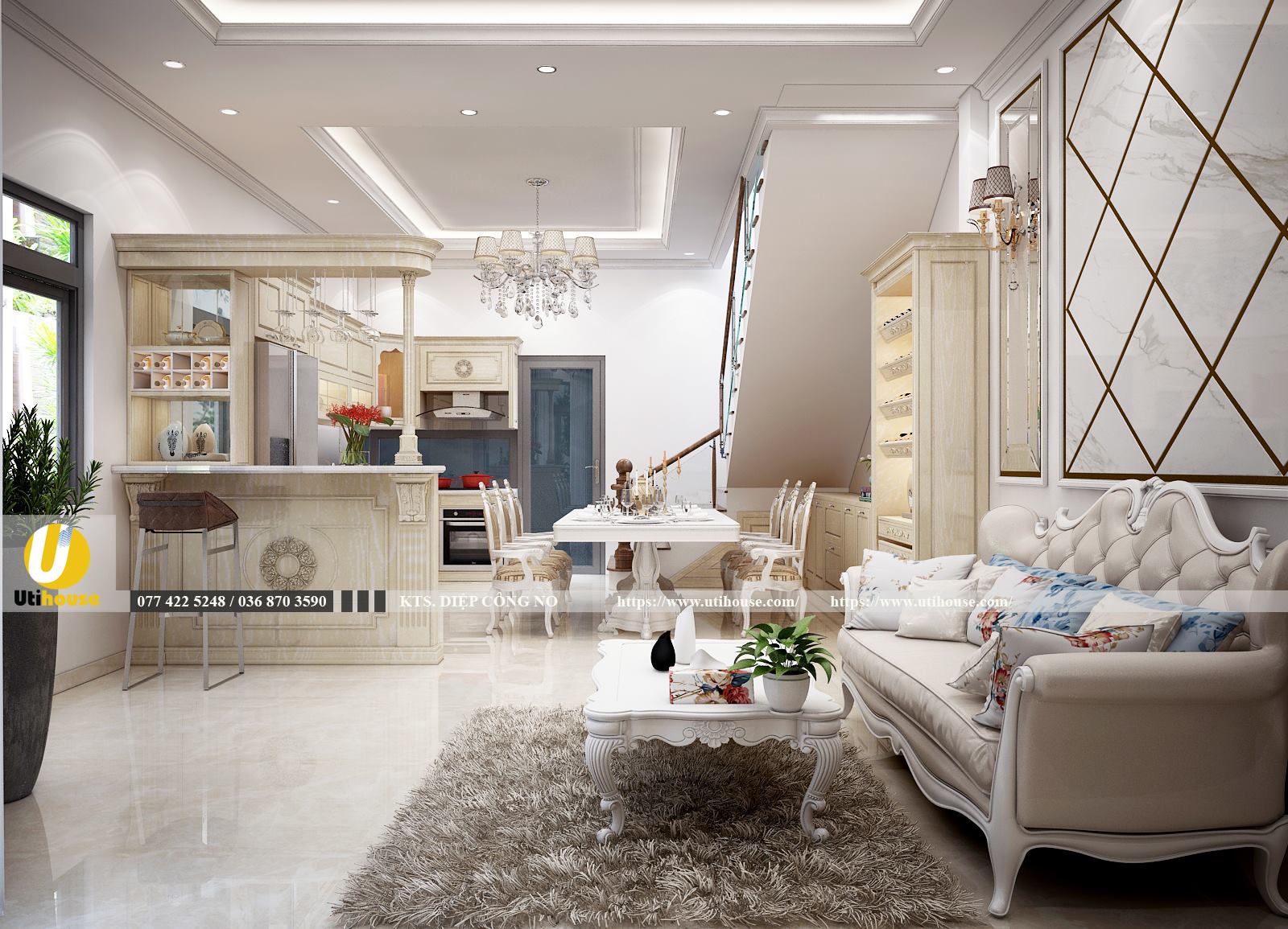 Nội thất căn hộ chung cư sang trọng, ấm cúng