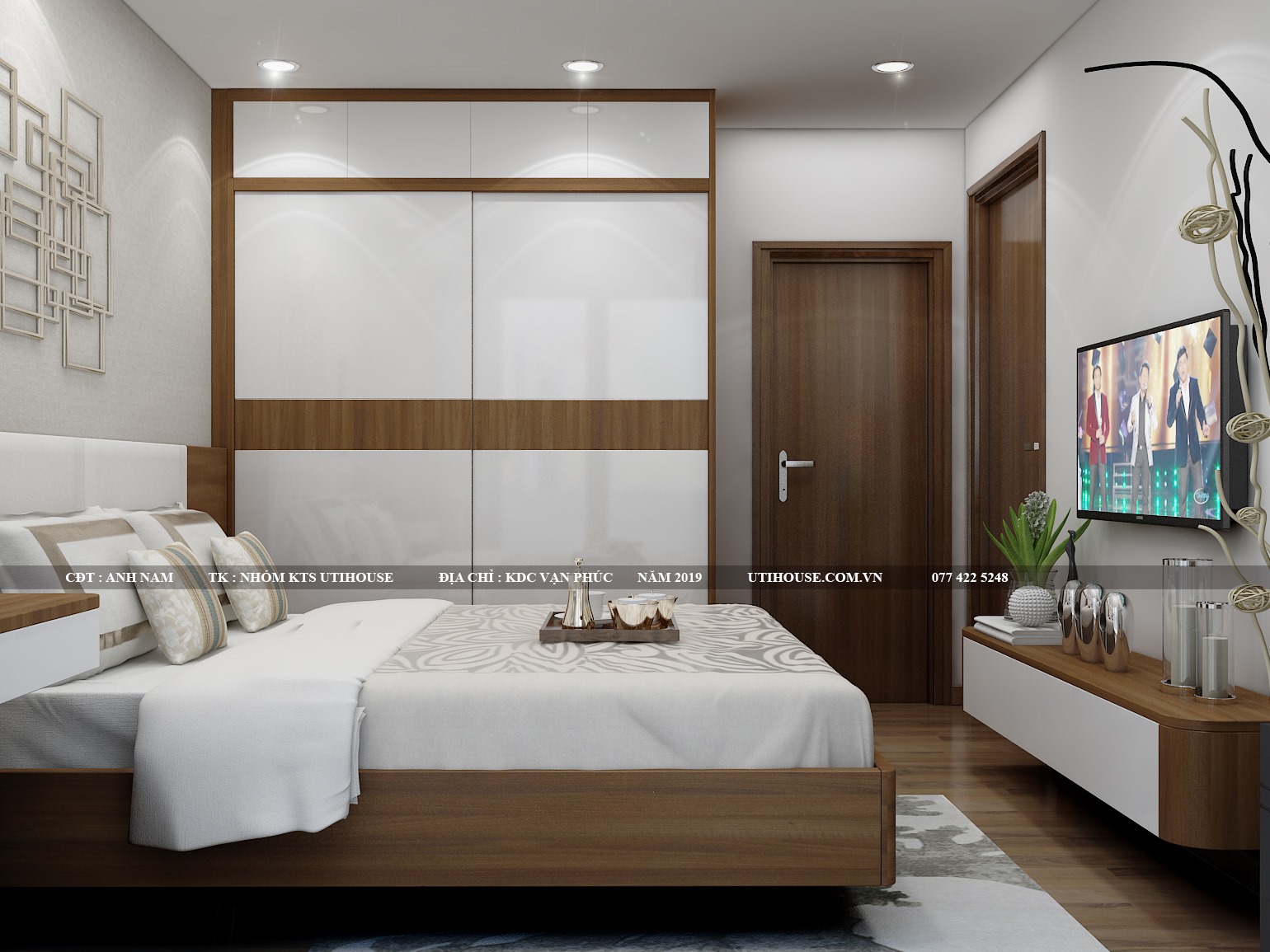 Mẫu thiết kế nội thất chung cư 65m2 kiêu sa quý phái