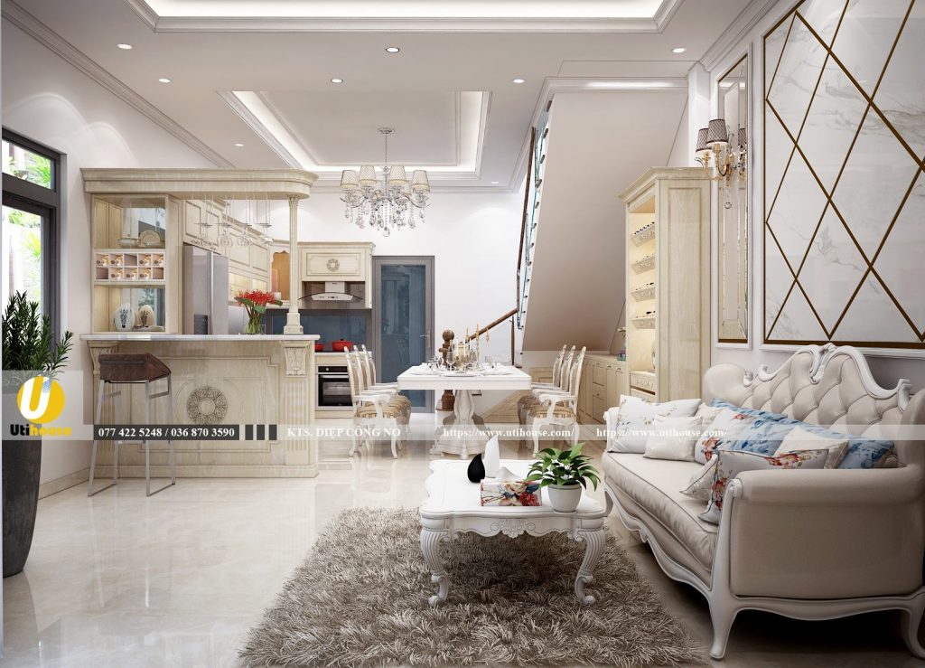 Top 10 mẫu thiết kế phòng khách nhà ống đẹp theo xu hướng | UTIHOUSE