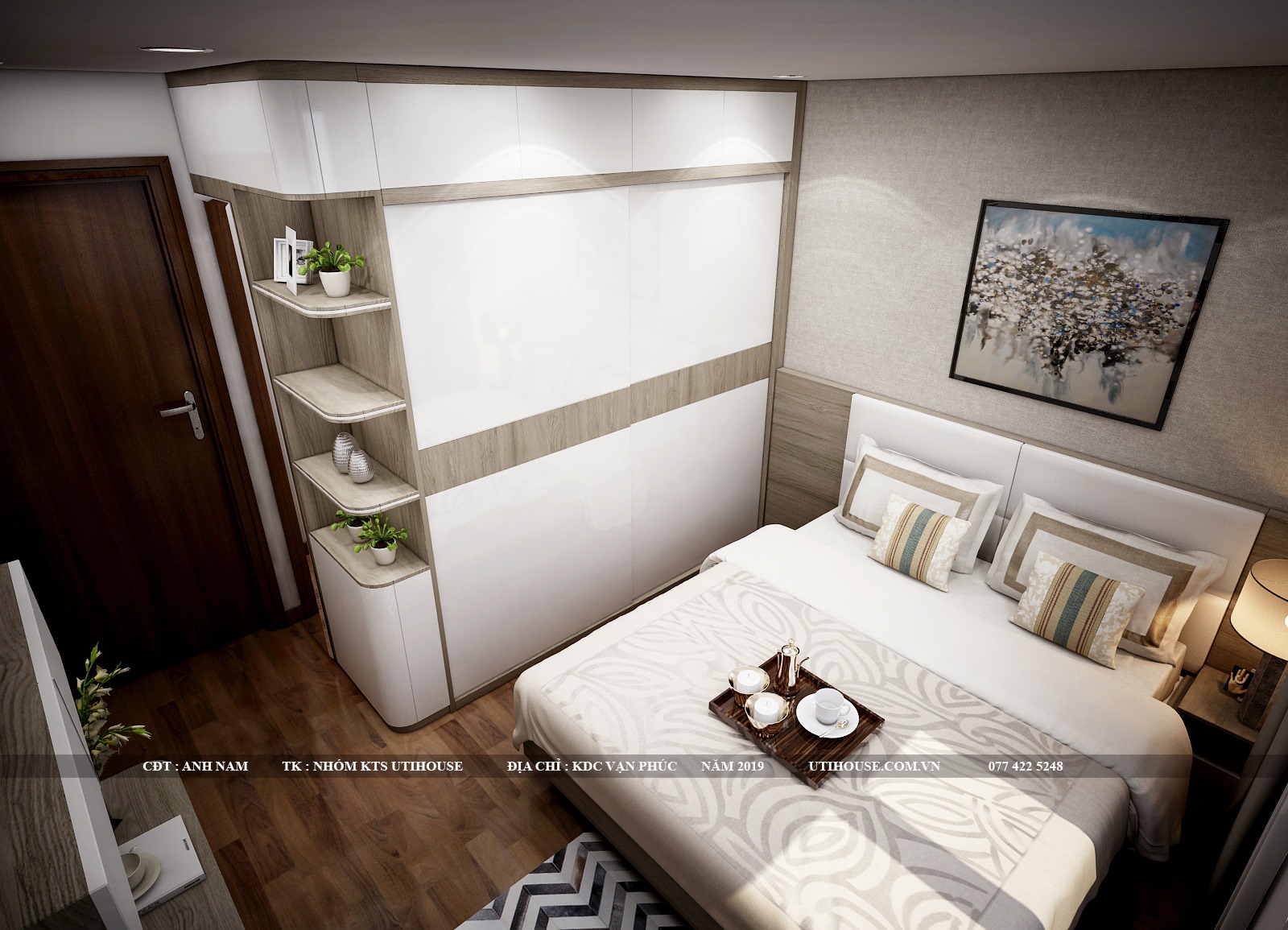 Thiết kế phòng ngủ 25m2 sang trọng