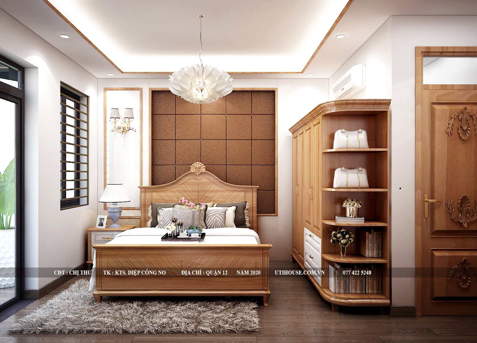 Thiết kế phòng ngủ 12m2 đẹp mê ly