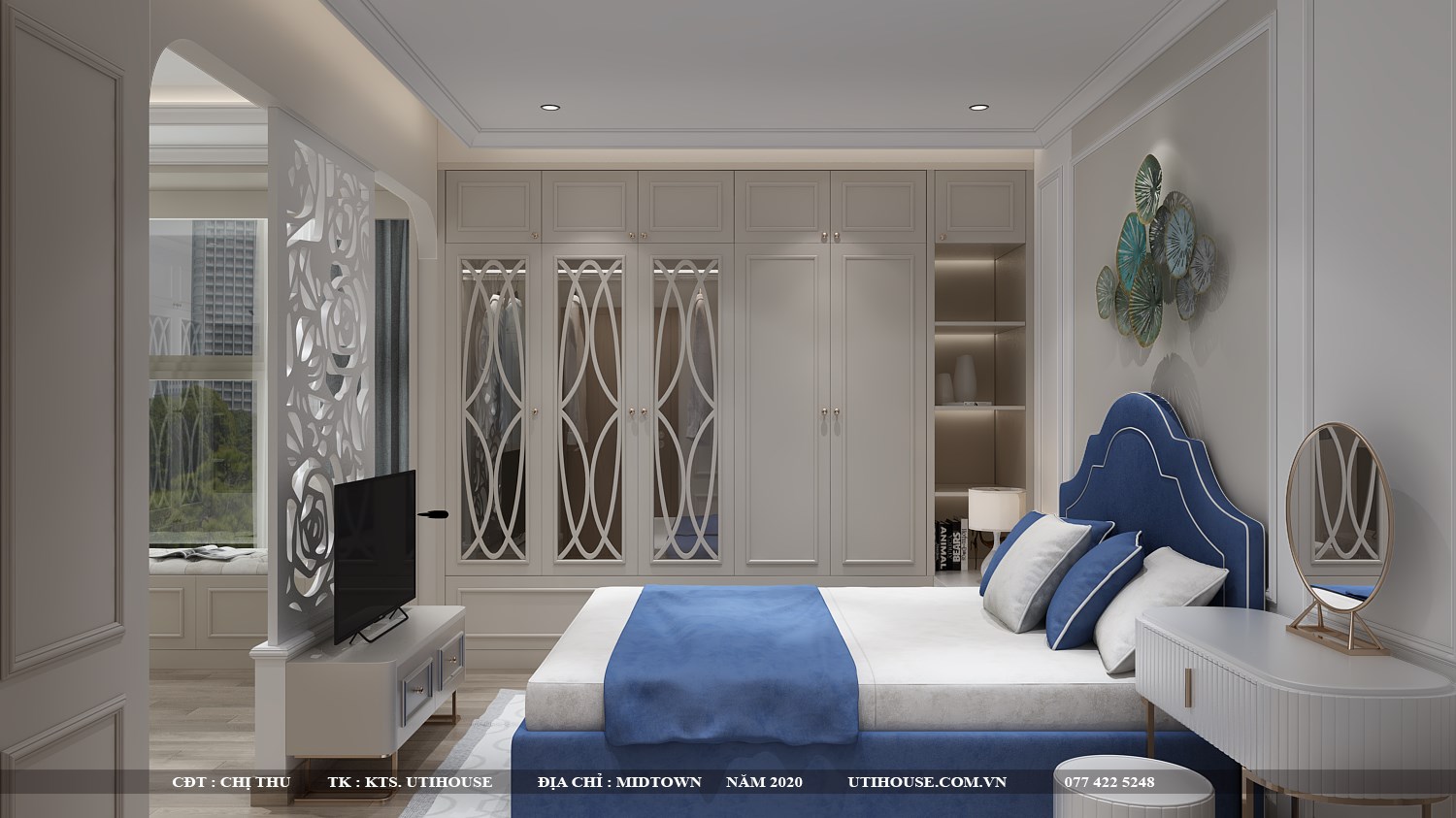 Nội thất phòng ngủ 15m2 hiện đại