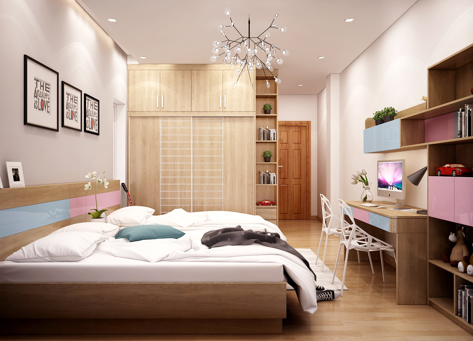 Màu hồng nổi bật